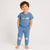 Sinsay Boys Blue Puppy Print T-Shirt and Leggings Pajama Set