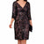 Papell Studio Women's Navy Plus Size V-Neck Dress