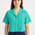 Wrangler Women's Blue Turquoise Oversized Resort Short Sleeve Shirt | Wrangler In Lebanon