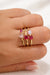 Audrey J Women's Gold- Tone With Multi-Pink Stones Set Of 3 Rings | Audrey J In Lebanon