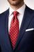 Perry Ellis Portfolio Men's Coral Karmen Grid Tie | Perry Ellis Portfolio In Lebanon
