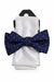 Alfani Men's Navy Utopia Dot-Print Bow Tie & White Pocket Square Set | Alfani In Lebanon