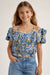Ativo Girl's Multicolor Mediterranean Tile Print Cold-Shoulder Top |Ativo In Lebanon