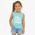 Reserved Girl's Light Blue "Thank Happy Thought " Printed Sleeveless Blouse | Reserved in Lebanon