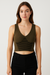 Forever 21 Women's Black & Cypress Sleeveless Crop Top | Forever 21 In Lebanon