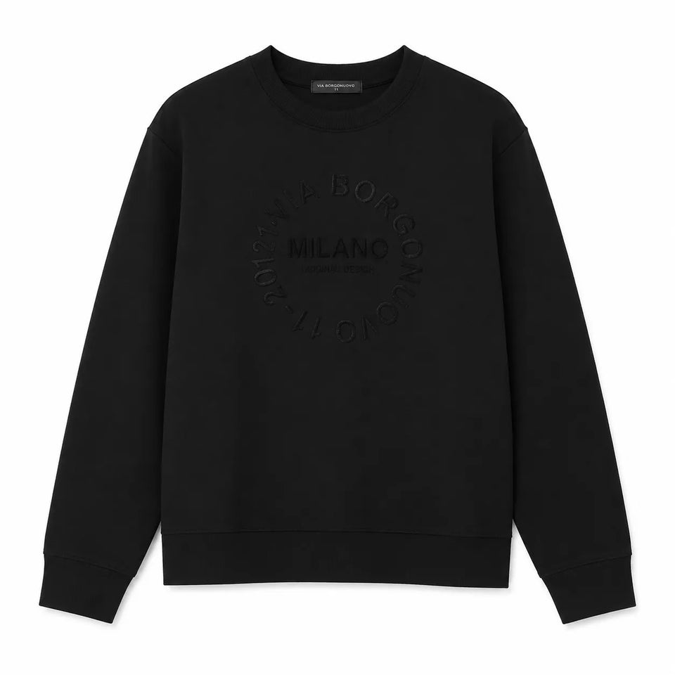 Emporio Armani Women's Black Logo Printed Regular Fit Sweatshirts | Emporio Armani In Lebanon
