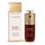 Clarins Double Serum skincare set featuring a gold and white outer box alongside the amber glass bottle with a gold pump cap, on a white background.