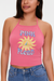 Pink Floyd Women's Pink Sleeveless Open Back Crop Top |Pink Floyd In Lebanon