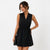 Calvin Klein Women's Black Sleeveless Mini Dress with Drawstring Waist Dress
