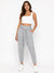 LeGer Women's Light Grey High-Waist Tie Pants | LeGer in Lebanon