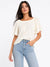 Lusia Lpagnoli Women's Off White Off Shoulder Flutter Sleeveless Blouse| Lusia Lpagnoli in Lebanon