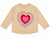 Zara Girl's Light Beige With Colored Heart Printed Long Sleeve Blouse | Zara in Lebanon