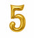 SD Gold " 5 "Foil Balloons | SD in Lebanon