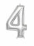 SD Silver "4 "Foil Balloons | SD in Lebanon