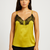 Mango Women's Pistachio Satin Lace Sleeveless Blouse |Mango In Lebanon