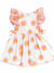 Zara Baby Girl's White Flowers Pink Printed With Riffles Sleeves Dress| Zara in Lebanon