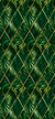 Parasenta Gift Green Tropical foliage with gold lattice Pattern Printed Wrapping Paper 30cm x70 cm | Parasenta in Lebanon