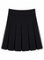 Black pleated skirt on a white background
