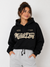 Vakkum Women's Black Match Day Print Hooded Oversize Hoodie | Vakkum in Lebanon