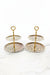Nazen White & Gold 2 Tiered Cookie Stand 1 Piece | Nazen In Lebanon
