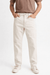 Celio Men's Off White Solid Loose Fit Cotton Jeans | Celio In Lebanon
