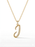 Macys Women's Gold Cubic Zirconia Initial 18" J Shape Pendant Necklace in 18k Gold-Plated Sterling Silver | Macys In Lebanon