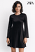 Zara Women's Black Long-Sleeve Dress | Zara In Lebanon