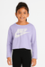 Nike Girl's Purple Crew Neck Long Sleeve Blouse |Nike In Lebanon