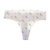 DKNY Women's Gray Litewear Cut Anywhere Seamless Logo Thong Brirfs