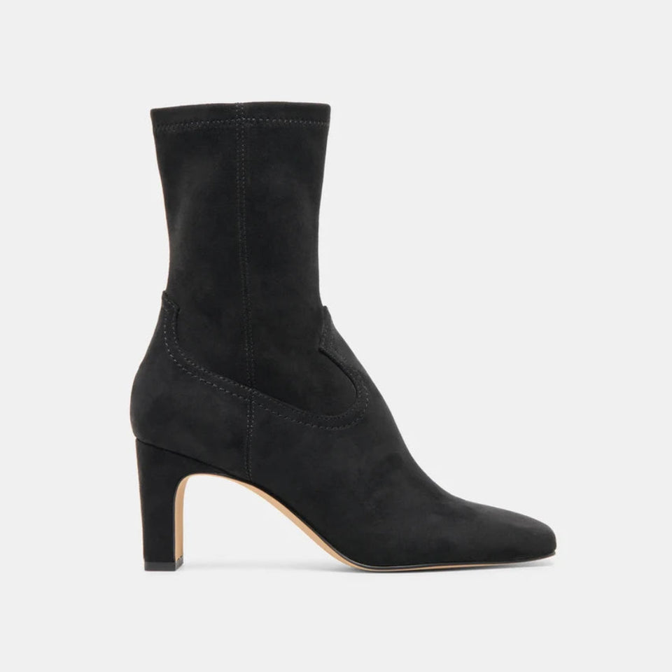 DV Dolce Vita Women's Black Suede Roan Heel Boots