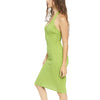 Forever 21 Women's Green Open Back Halter Neck Knit Sleeveless Midi Juniors Bodycon Dress | Forever 21 In Lebanon