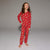 Sinsay Girl's Red Gingerbread Man Christmas Two-Piece Pajama Set