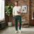 Lazer Men's Dark Green Fleece Cargo Sweatpants