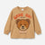 Zara Baby Girl's Light Brown Bear Team Graphic Sweatshirt | Zara In Lebanon