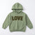 Zara Baby Girl's Sage Green Love Patch Hoodie | Zara In Lebanon