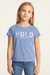 Polo Ralph Lauren Girl's Blue Mixed-Logo Cotton T-Shirt |Polo Ralph Lauren In Lebanon