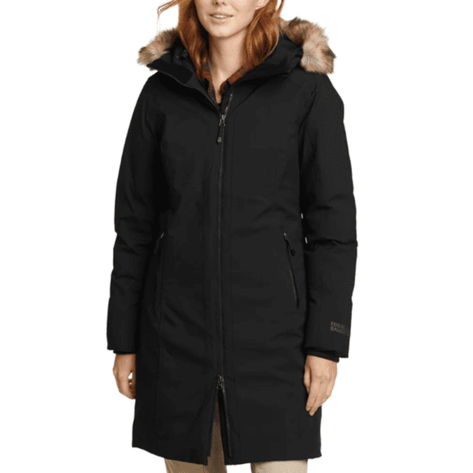 Eddie Bauer Women's Black Down Parka Coat
