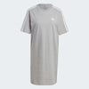 Adidas Women's Grey Essentials 3-Stripes Single Jersey Boyfriend Tee Dress | Adidas In Lebanon