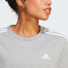 Adidas Women's Grey Essentials 3-Stripes Single Jersey Boyfriend Tee Dress | Adidas In Lebanon