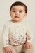 S.Oliver Baby Girl's Off White Long-Sleeve Printed Sweatshirt