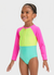 Cat & Jack Girl's Multicolor Long Sleeve One Piece Rash Guard Swimsuit | Cat & Jack In Lebanon