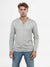 Celio Men's Light Gray Straight Fit Poly-Cotton Long Sleeve Blouse | Celio In Lebanon