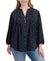 Tommy Hilfiger Women's Navy Dot Print Pintuck 3/4-sleeve Blouse | Tommy Hilfiger In Lebanon
