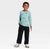 Cat & Jack Boy's Blue Long Sleeve Relaxed Blouse | Cat & Jack In Lebanon