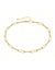 On 34th Women's Gold Plated Paperclip Chain Collar Necklace 16"+ 3" | On 34th In Lebanon