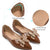 SD Women's Brown Patent Pointed-Teo Ballerina | SD In Lebanon