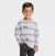 Cat & Jack Boy's Light Grey Long Sleeve Relaxed T-Shirt Blouse | Cat & Jack In Lebanon