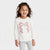 Cat & Jack Baby Girl's White Long Sleeve Rainbow Bow Graphic Blouse | Cat & Jack In Lebanon