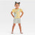 Bluey Girl's Light Yellow Eyelet Sleeve Top & Woven Shorts Set | Bluey In Lebanon