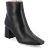 Journee Collection Women's Black Haylinn Inside Zip Block Heel Boots